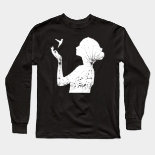 Girl glass broken feel my life... Long Sleeve T-Shirt